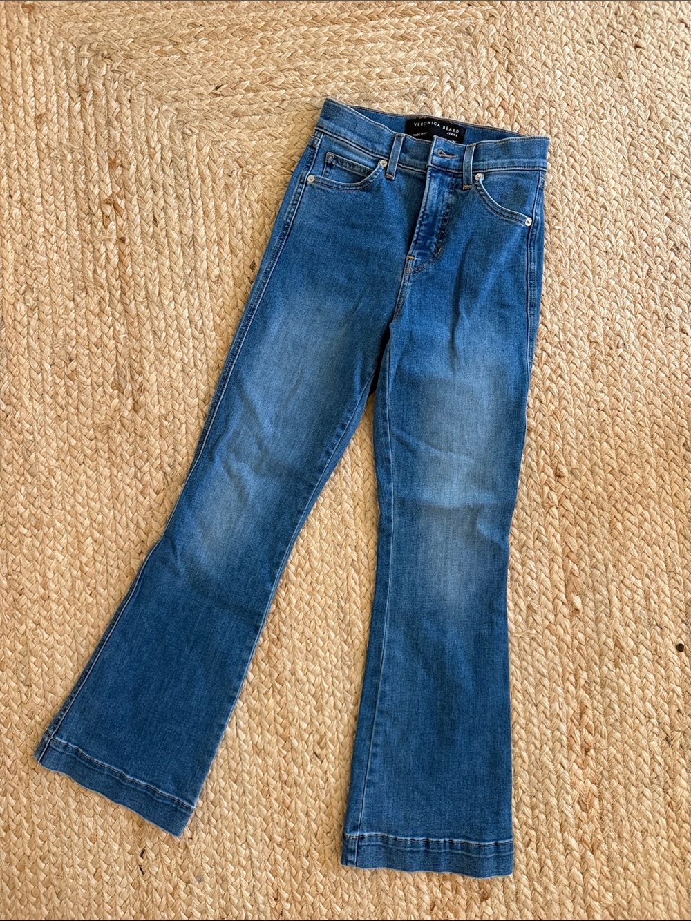 Veronica Beard Medium Blue Flare Jeans